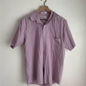 Van Heusen Men's Purple Striped Button Down Shirt